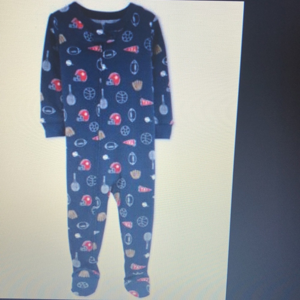 Carter's Toddler Boys 1-Pc. Sport-Print Footie PJ - Picture 1 of 8